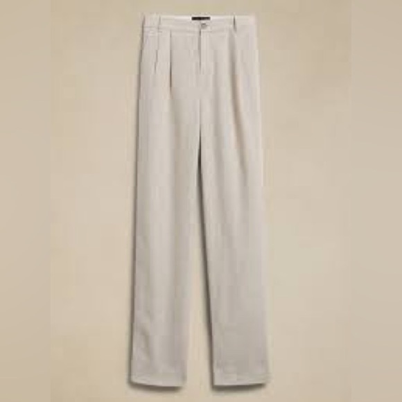 Banana Republic NWT PALMA STRAIGHT-LEG LINEN PANT Size 6 - Picture 3 of 11